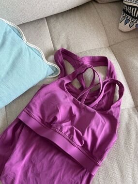 lululemon athletica Magenta Strappy Sports Bra & Tank